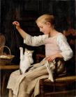 Прикрепленное изображение: Albert_Anker_-_Mädchen_mit_Katze_spielend_(1887).jpg